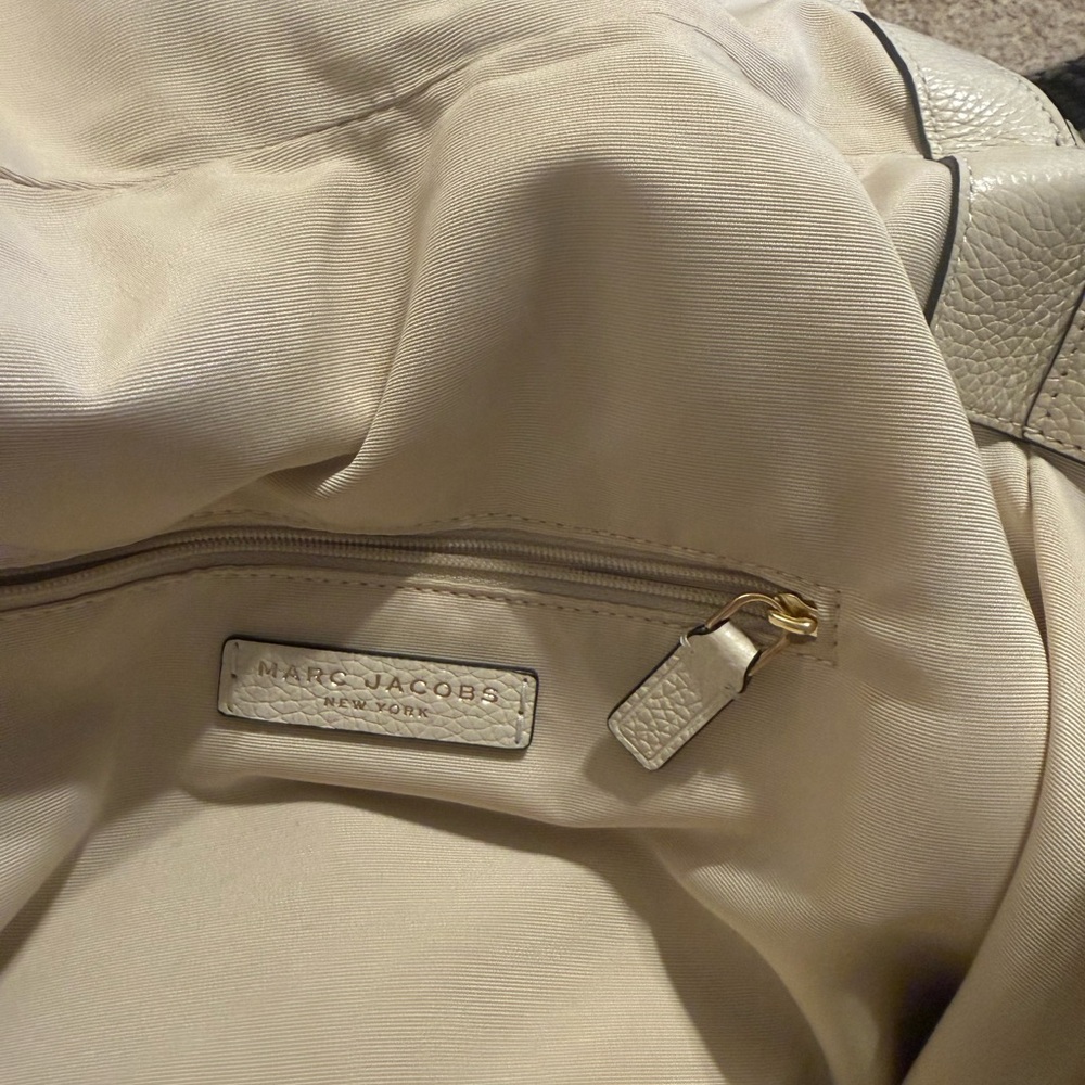 Marc Jacobs Shoulder Bag Purse Groove Leather Marshmallow - Picture 7 of 16